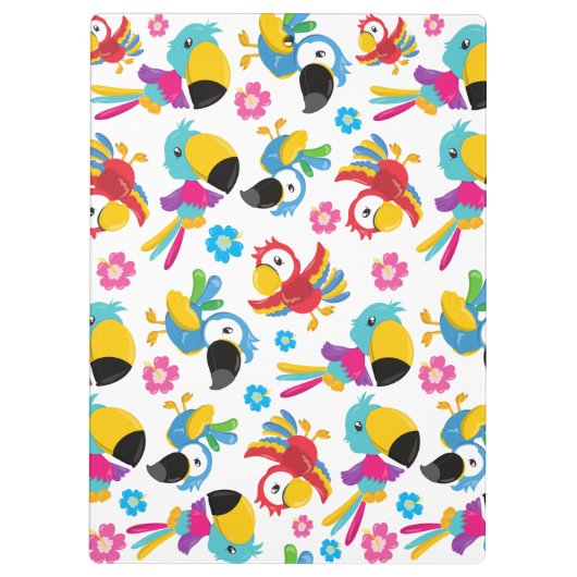 Kleurrijke papegaaien, tropische papegaaien, Jouw  Klembord (Achterkant)