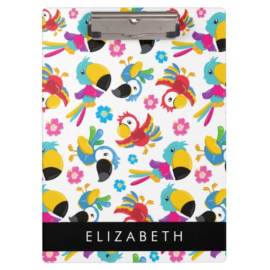 Kleurrijke papegaaien, tropische papegaaien, Jouw  Klembord (Voorkant)