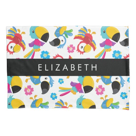 Kleurrijke papegaaien, tropische papegaaien, Jouw  Kussensloop (Voorkant)