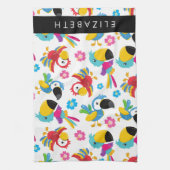 Kleurrijke papegaaien, tropische papegaaien, Jouw Theedoek (Verticaal)