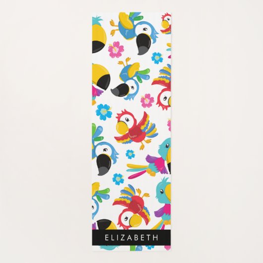 Kleurrijke papegaaien, tropische papegaaien, Jouw  Yogamat (Achterkant)