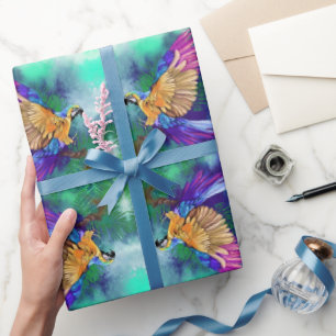 Kleurrijke papegaaien Verpakking Papier Schilderen