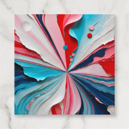 Kleurrijke Paper Collage Art Gift Labels