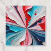 Kleurrijke Paper Collage Art Gift Labels (Voorkant)