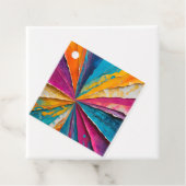 Kleurrijke Paper Collage Art Gift Labels (In situ)