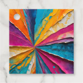 Kleurrijke Paper Collage Art Gift Labels (Voorkant)