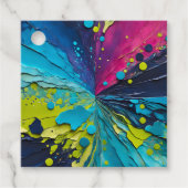 Kleurrijke Paper Collage Art Gift Labels (Voorkant)