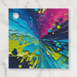 Kleurrijke Paper Collage Art Gift Labels