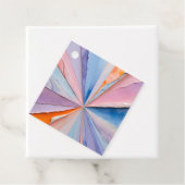 Kleurrijke Paper Collage Art Gift Labels (In situ)