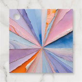 Kleurrijke Paper Collage Art Gift Labels (Voorkant)