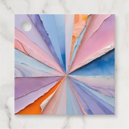 Kleurrijke Paper Collage Art Gift Labels