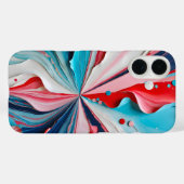 Kleurrijke Paper Collage Art iPhone Case (Achterkant (horizontaal))