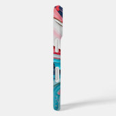 Kleurrijke Paper Collage Art iPhone Case (Achterkant / Rechts)