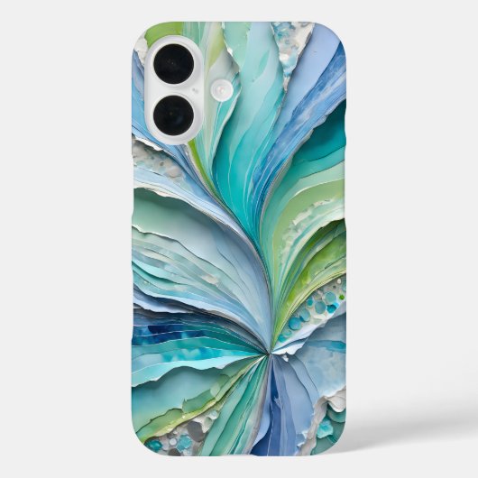 Kleurrijke Paper Collage Art iPhone Case (Achterkant)