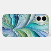 Kleurrijke Paper Collage Art iPhone Case (Achterkant (horizontaal))