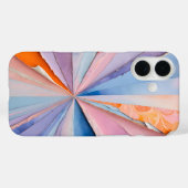 Kleurrijke Paper Collage Art iPhone Case (Achterkant (horizontaal))