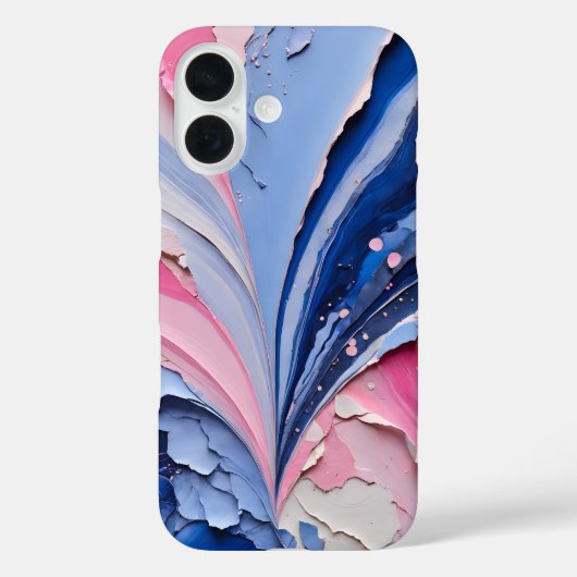 Kleurrijke Paper Collage Art iPhone Case (Achterkant)