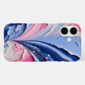 Kleurrijke Paper Collage Art iPhone Case (Achterkant (horizontaal))