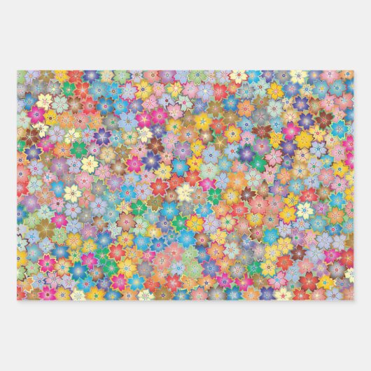 Kleurrijke papierbladen voor het ontwerpen van fle inpakpapier vel (Voorkant 2)