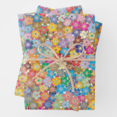 Kleurrijke papierbladen voor het ontwerpen van fle inpakpapier vel (In situ)