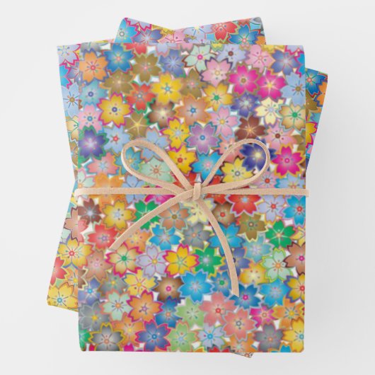 Kleurrijke papierbladen voor het ontwerpen van fle inpakpapier vel (In situ)