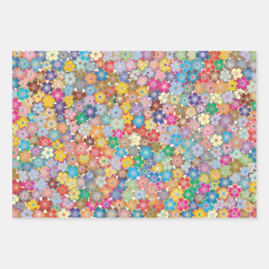 Kleurrijke papierbladen voor het ontwerpen van fle inpakpapier vel (Voorkant)