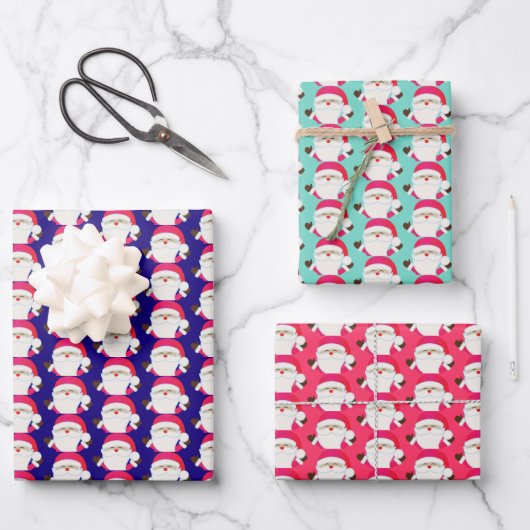 Kleurrijke papierbladen voor kerstcadeautjes inpakpapier vel (Voorkant)