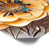 Kleurrijke papieren bloemen poster (Hoek)