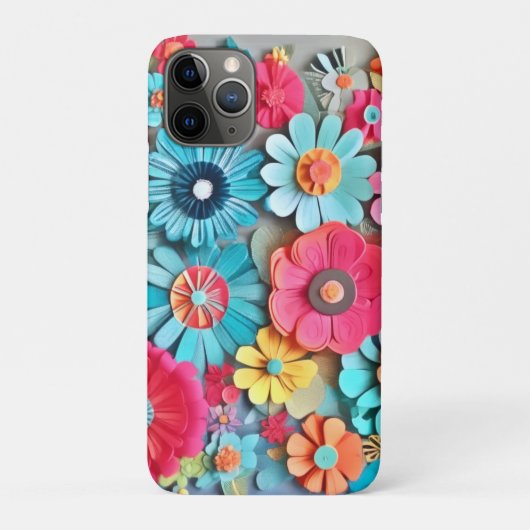 Kleurrijke papieren bloemsierkunst Case-Mate iPhone case (Achterkant)