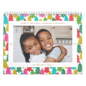 Kleurrijke papieren bomen Kerstmis Foto Kalender (Hoes)