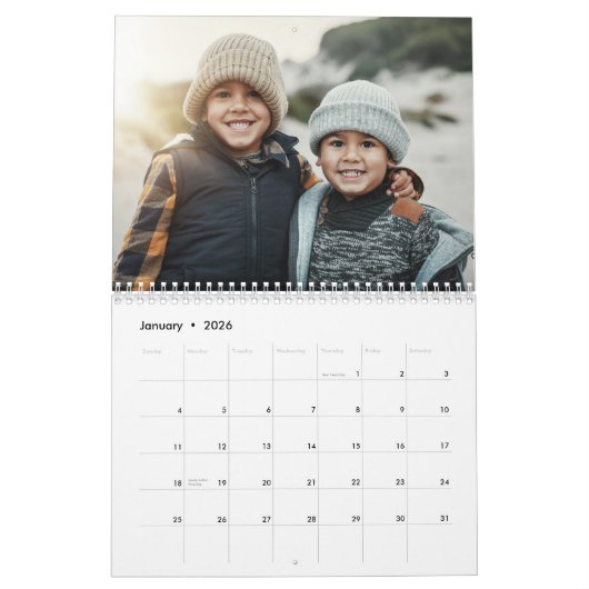 Kleurrijke papieren bomen Kerstmis Foto Kalender (Jan 2026)