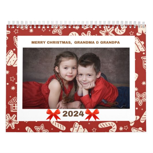 Kleurrijke papieren bomen Kerstmis fotokalender Kalender (Hoes)