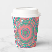 Kleurrijke papieren borden bekers (Voorkant)