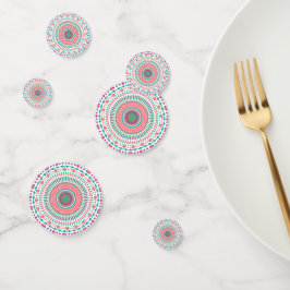 Kleurrijke papieren borden confetti