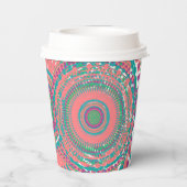 Kleurrijke papieren borden papieren bekers (Achterkant)