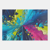 Kleurrijke Papieren Collage Art Wrapping Papieren  Inpakpapier Vel (Voorkant 3)