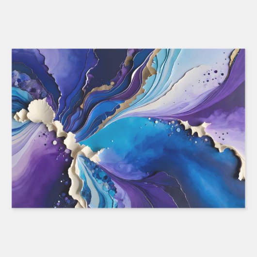 Kleurrijke Papieren Collage Art Wrapping Papieren  Inpakpapier Vel (Voorkant 3)