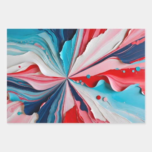 Kleurrijke Papieren Collage Art Wrapping Papieren  Inpakpapier Vel (Voorkant 2)