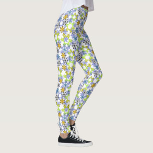 Kleurrijke papieren sneeuwvlokken op een witte ach leggings
