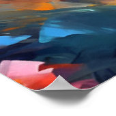 Kleurrijke Papillon hond Art Poster (Hoek)