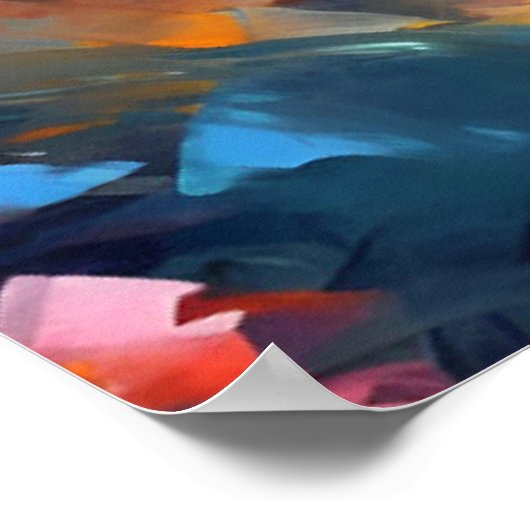 Kleurrijke Papillon hond Art Poster (Hoek)