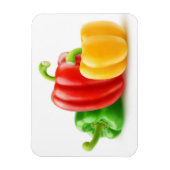 Kleurrijke paprika's magneet (Verticaal)