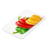 Kleurrijke paprika's magneet (Linkerzijde)