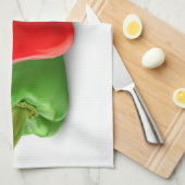 Kleurrijke paprika's theedoek (Quarter Fold)