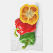 Kleurrijke paprika's theedoek (Verticaal)