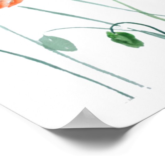 kleurrijke paprika's waterverf horizontaal poster (Hoek)