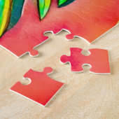 Kleurrijke Paradijsvogel Bloem Legpuzzel (Zijkant)