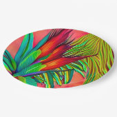 Kleurrijke Paradijsvogel Bloem Papieren Bordje (Gekanteld)