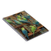 Kleurrijke Parakeets Notitieboek (Rechterzijde)