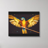 Kleurrijke paraket Winged Bird Canvas Afdrukken (Voorkant)